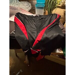 NIKE Men's Black Red Athletic Shorts Double XL XXLarge Basketball Running